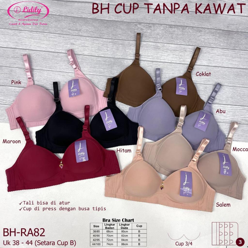 BH LIDILY TANPA KAWAT/BRA LIDILY RA82 CUP BESAR KAIT 3