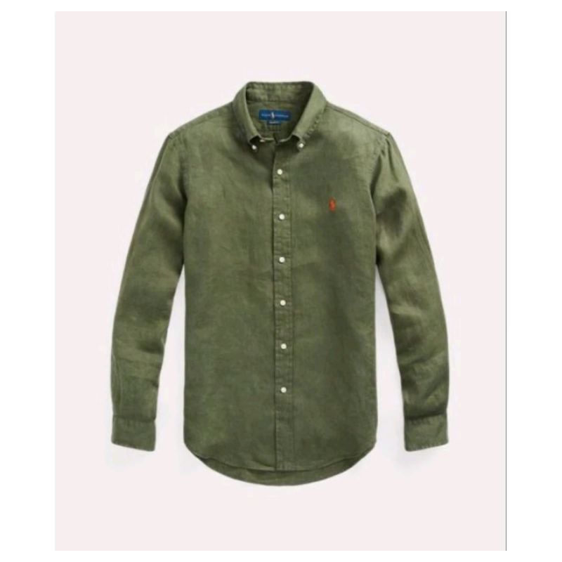 Kemeja Polo Ralph Lauren Lengan Panjang • Kemeja Pria Polos • Kemeja Kasual