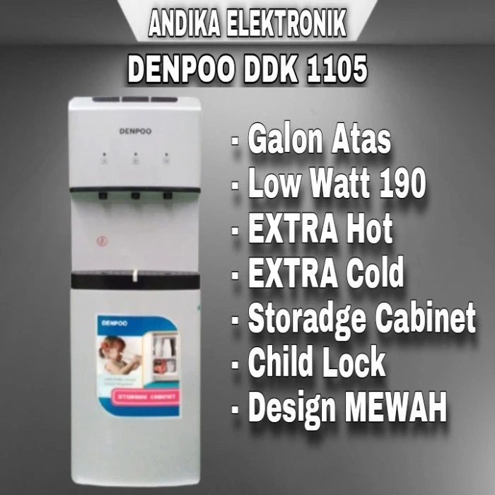 Dispenser Galon Atas Denpoo DDK 1105 3 KRAN