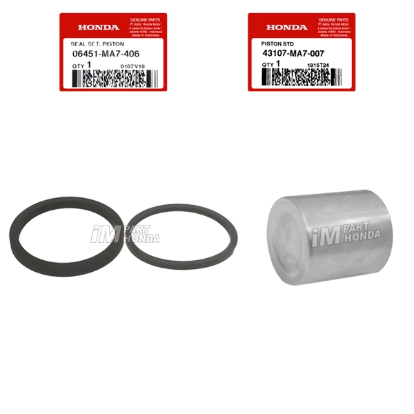 06451-MA7-406 43107-MA7-007 Seal & Piston Kaliper Rem Belakang Blade Supra X 125 CB CBR 150 R CS1 So