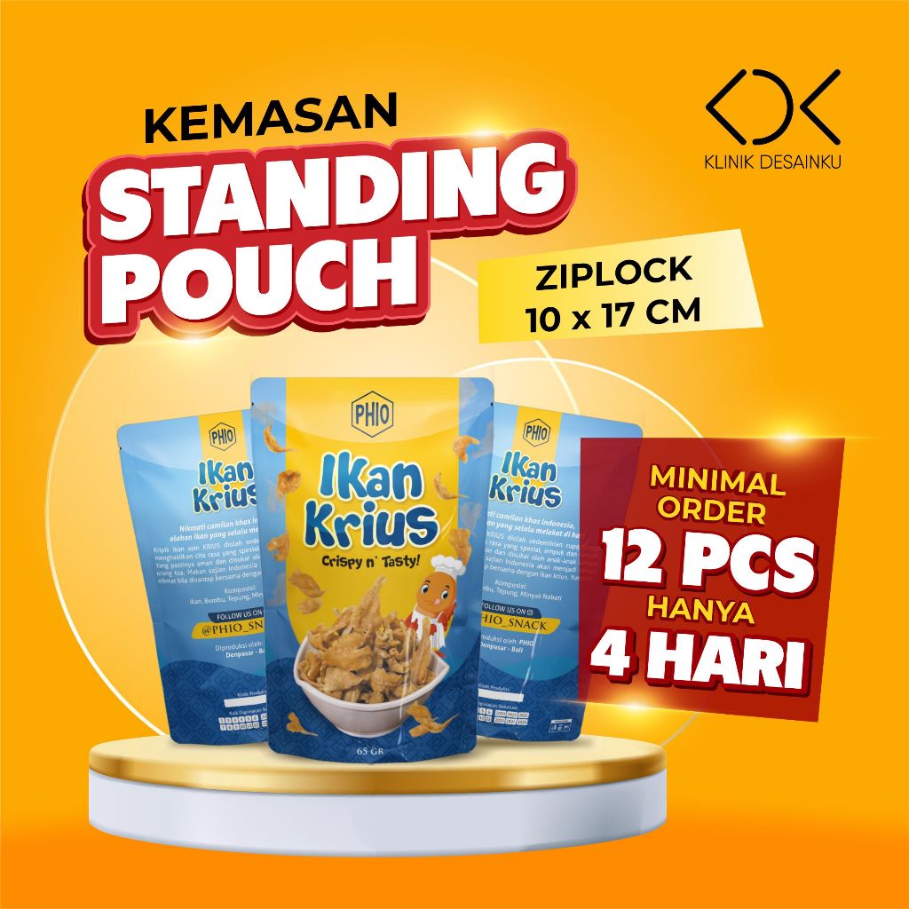 Kemasan Kopi Bubuk & Biji Kopi Custom Standing Pouch | Cetak Pouch Bumbu & Serbuk Minuman | Ziplock 