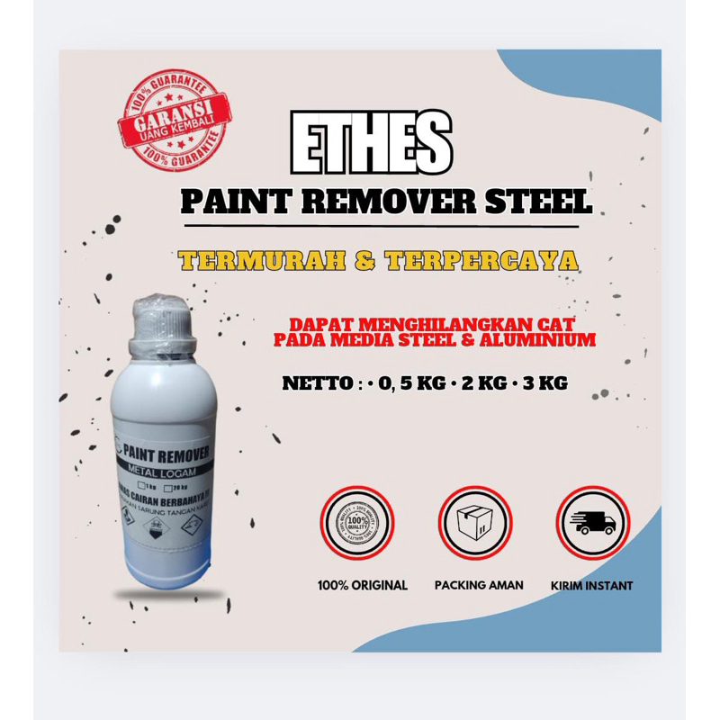 Remover ethes perontok cat penghilang cat paint remover super efektife untuk besi almunium diecast
