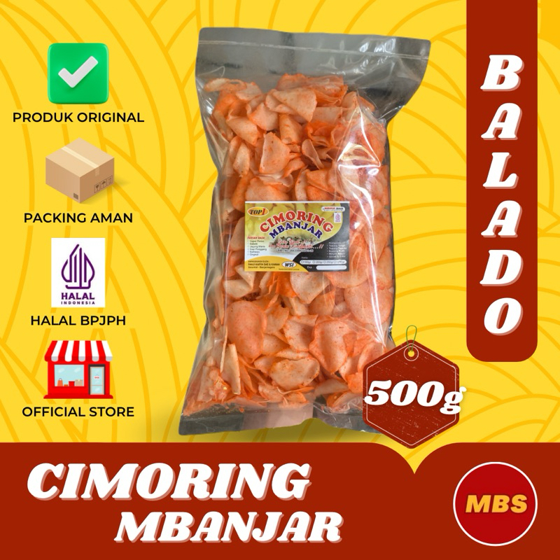 

CIMORING MBANJAR BALADO GURIH RENYAH 1/2 Kg / 500g - MUBAROK SNACK