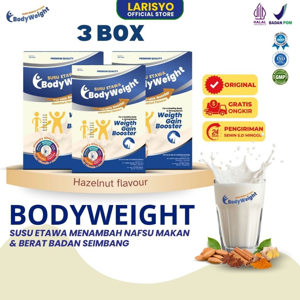 

Bodyweight Susu Etawa Penggemuk Badan Susu Etawa Penambah Berat Badan Terbaik Kemasan 250gr 3 Box