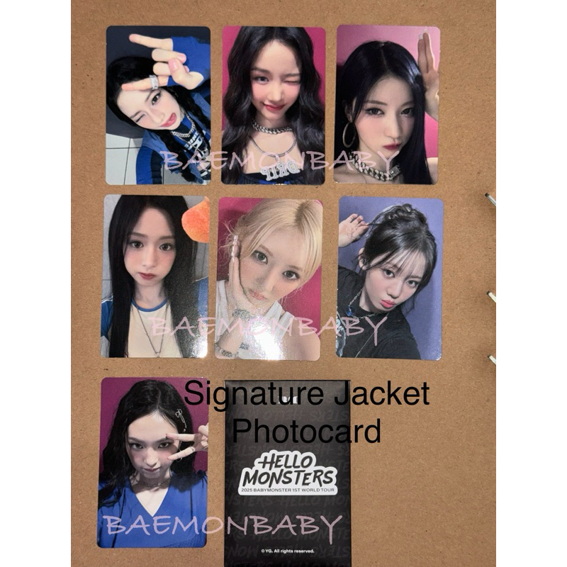 BABYMONSTER SIGNATURE JACKET PHOTOCARD OFFICIAL