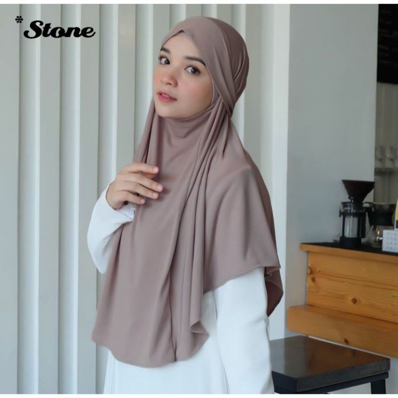 BERGO FRENCH 3IN1 MALAY TALI JUMBO CADAR JERSEY PREMIUM / HIJAB INSTAN DAILY MALAYSIA LESTI JILBAB S