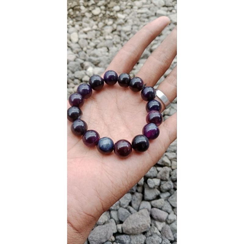 gelang batu permata kecubung ungu wolong