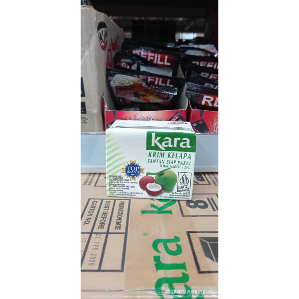 

KARA SANTAN KELAPA SIAP PAKAI TPK 200ML - PER KARTON ( ISI 10 PCS )