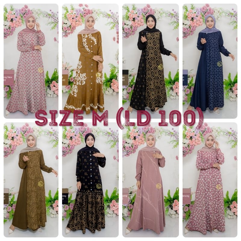ELZHAF/ELZHAF TWILL ORI/ELZHAF TWILL ORI TERBARU/ELZHAF BATIK/DASTER/GAMIS/PAKAIAN WANITA/UKURAN M