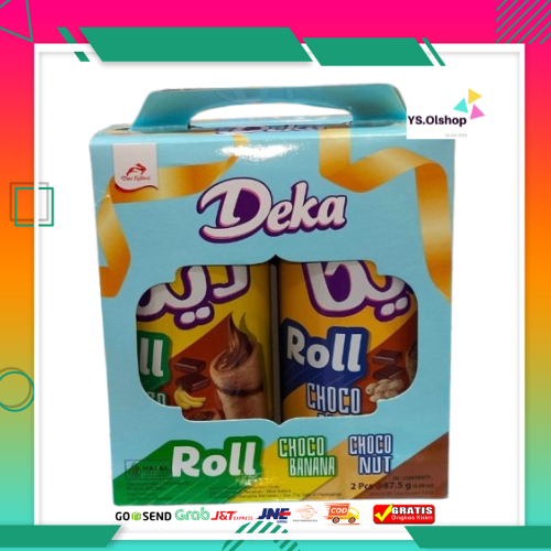 

DEKA WAFER ROLL ISI 2 (175 Gr) rasa Choco Banana & Choco Nut KALENG EDISI LEBARAN