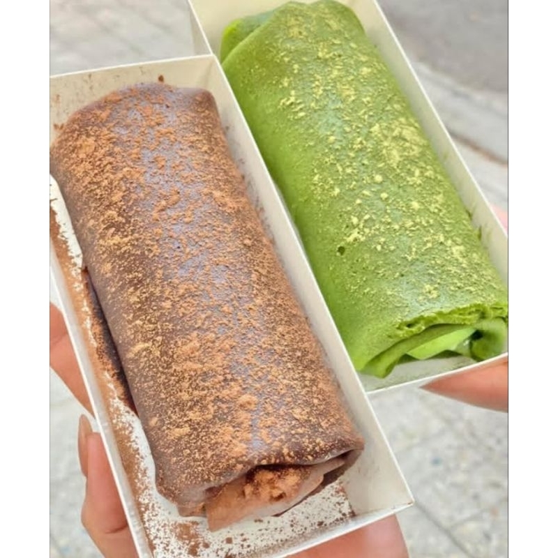 

Crep roll dengan isian coklat atau matcha