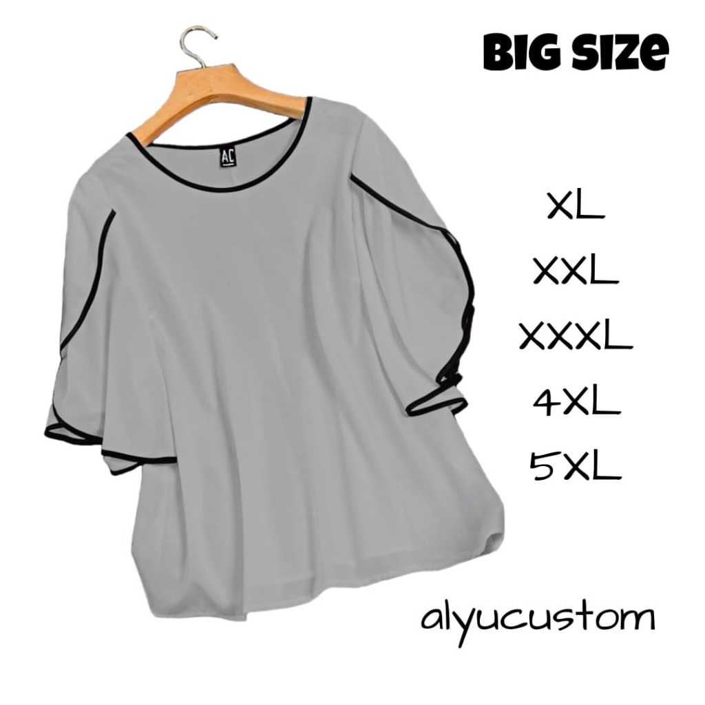 blouse wanita ruffle/blouse wanita korean style/baju atasan wanita terbaru/bluse wanita lengan pende