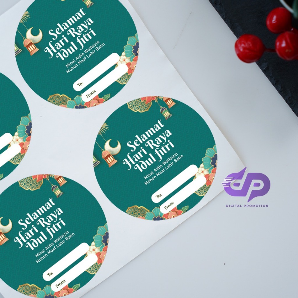 

Sticker Idul Fitri Bulat 24 pcs (Tosca) | Sticker Hampers Idul Fitri | Sticker Toples Bulat