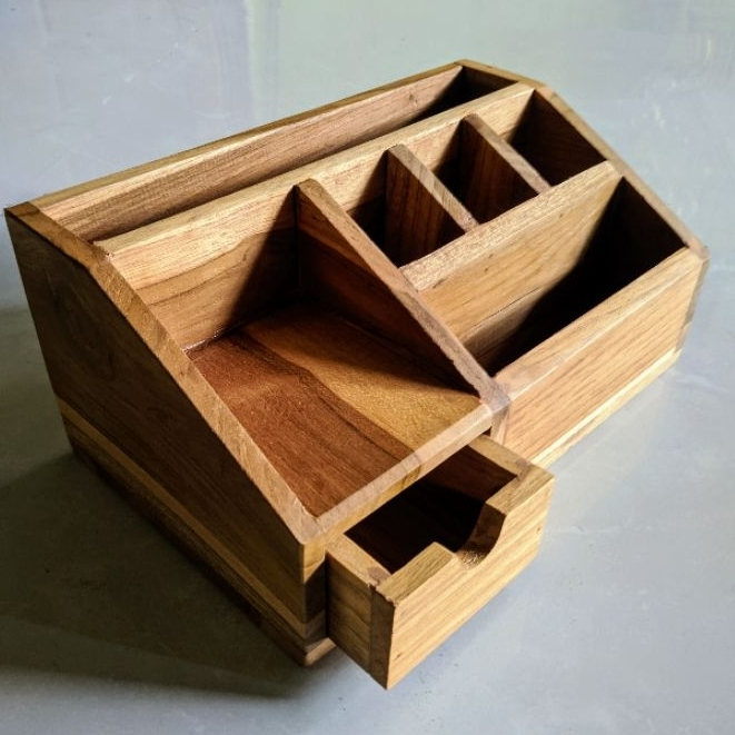 Rak Meja Kantor / Rak Kayu / Rak Alat Tulis / Rak pensil / Organizer Meja