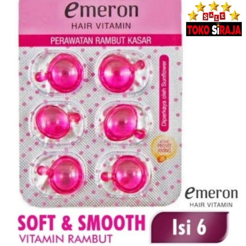 EMERON HAIR VITAMIN SOFT & SMOOTH / VITAMIN PERAWATAN RAMBUT KASAR EMERON PINK