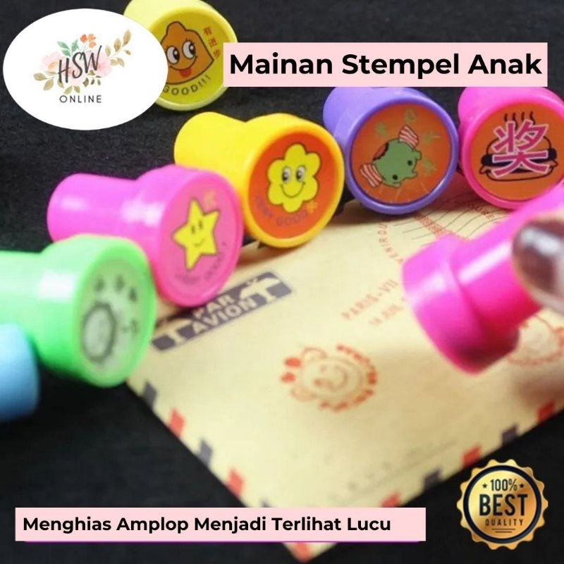 

Cap Mainan Anak Karakter Lucu Sayang Anak Stempel Mini Stamp Mainan Edukasi Murah