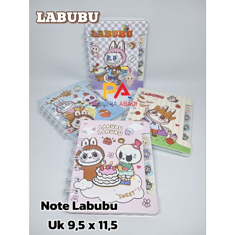 

Notes Spiral Labubu The Monsters Pop Mart Lucu Aesthetic A6