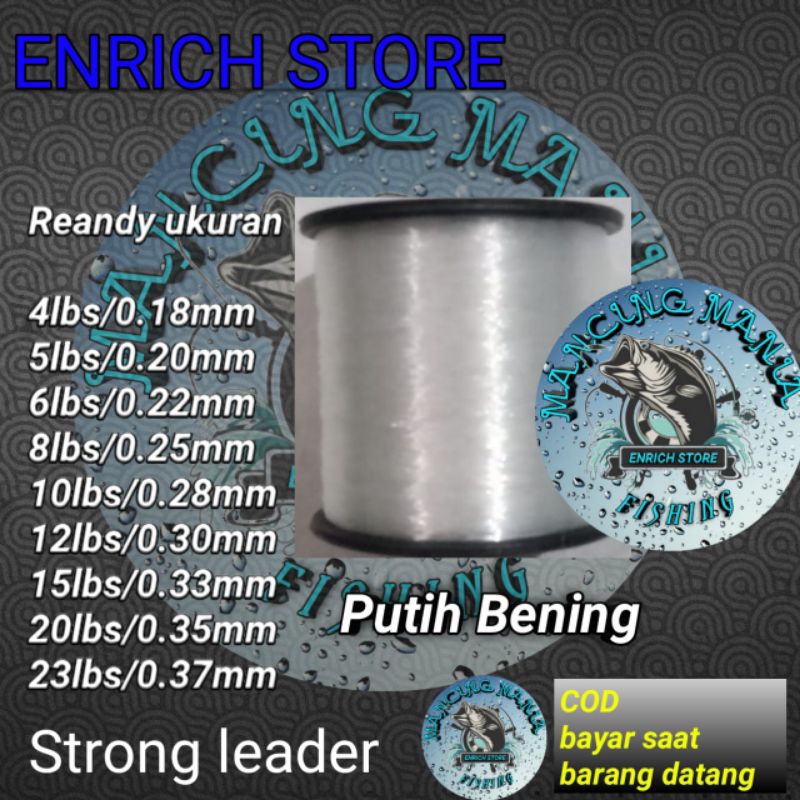 senar pancing kuat 20kg anti keriting dan mudah tenggelam