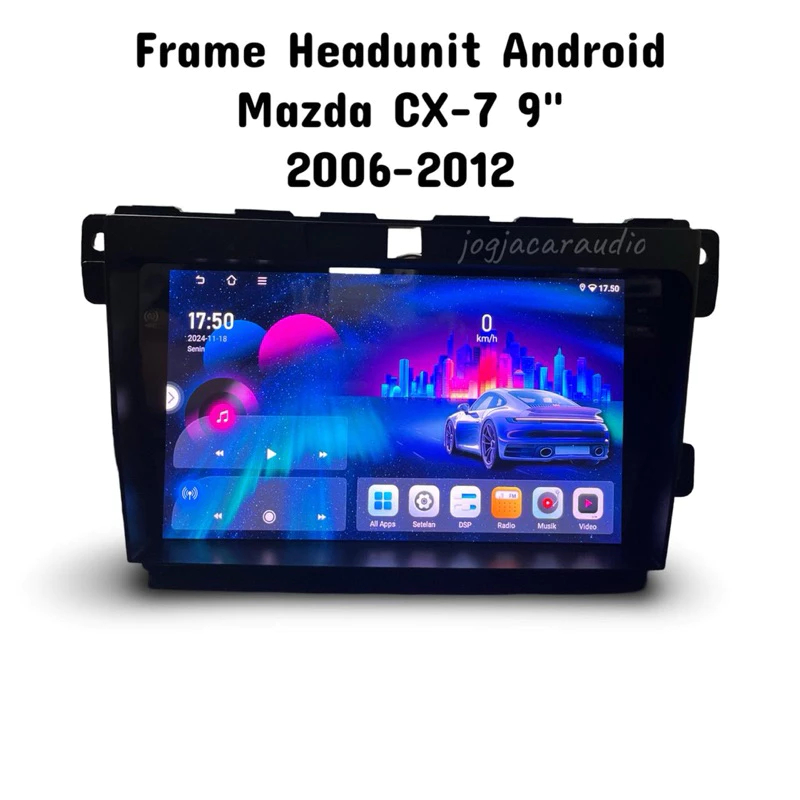 Frame Head Unit Android 9 inch Mazda CX7 CX-7 2006 - 2012
