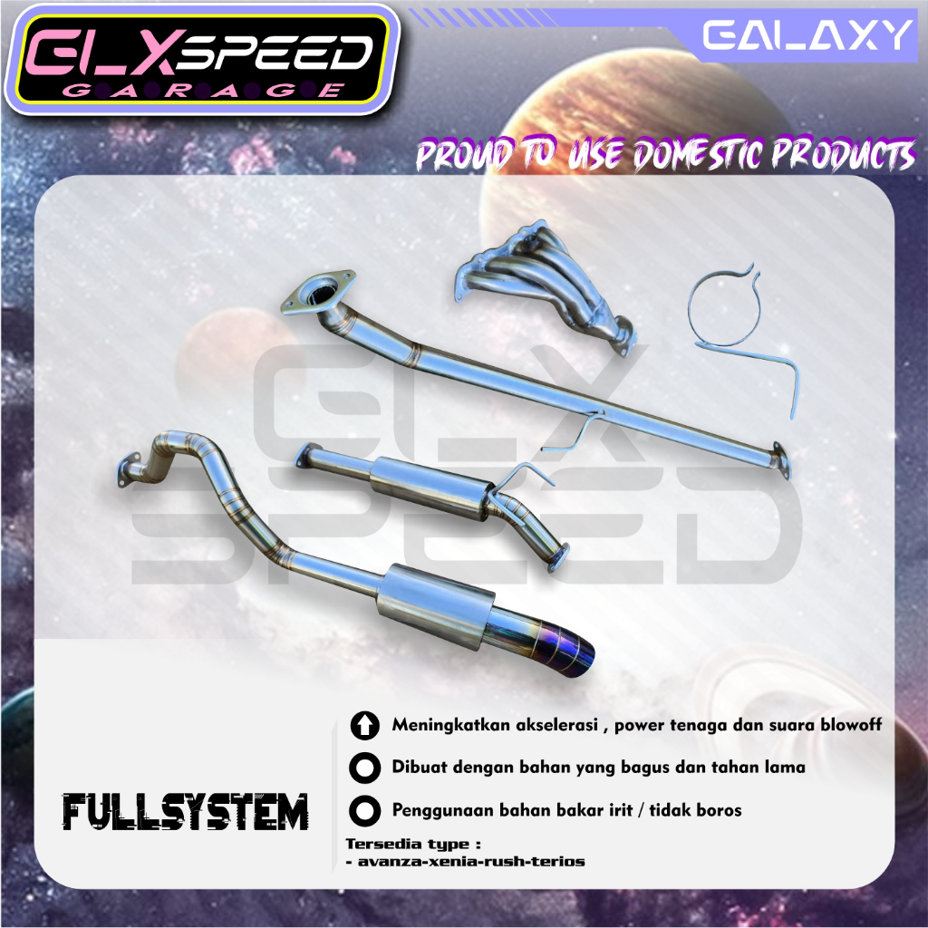 KNALPOT MOBIL AVANZA XENIA RUSH TERIOS HEADER BOLT ON FULL SYSTEM