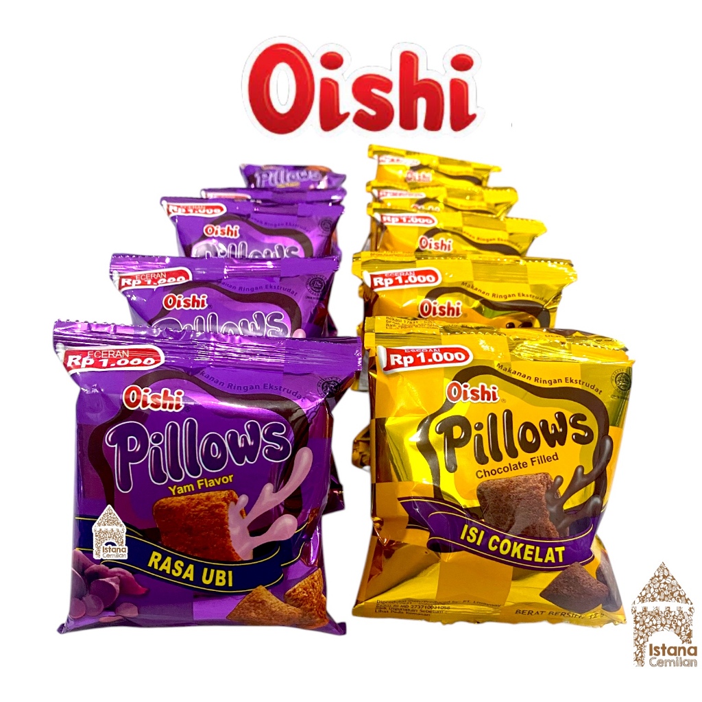 

Oishi Pillows Snack Bantal Coklat / Ubi (isi 10 pcs)