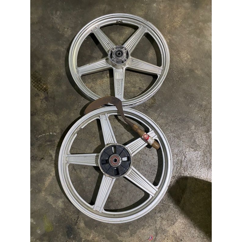 Sepasang Velg Pelk Pelek Veleg Velk Alumunium Aloy Racing Palang 5 Mitsuyo Ring 17 an Lawasan PNP Ya