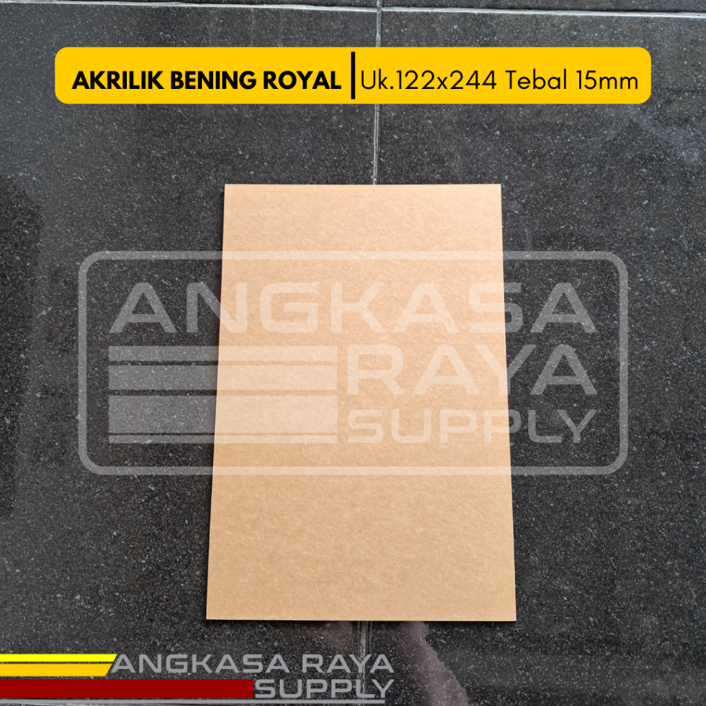 

Akrilik Bening Royal 122x244 ketebalan 15mm/Acrylic Sheet Clear
