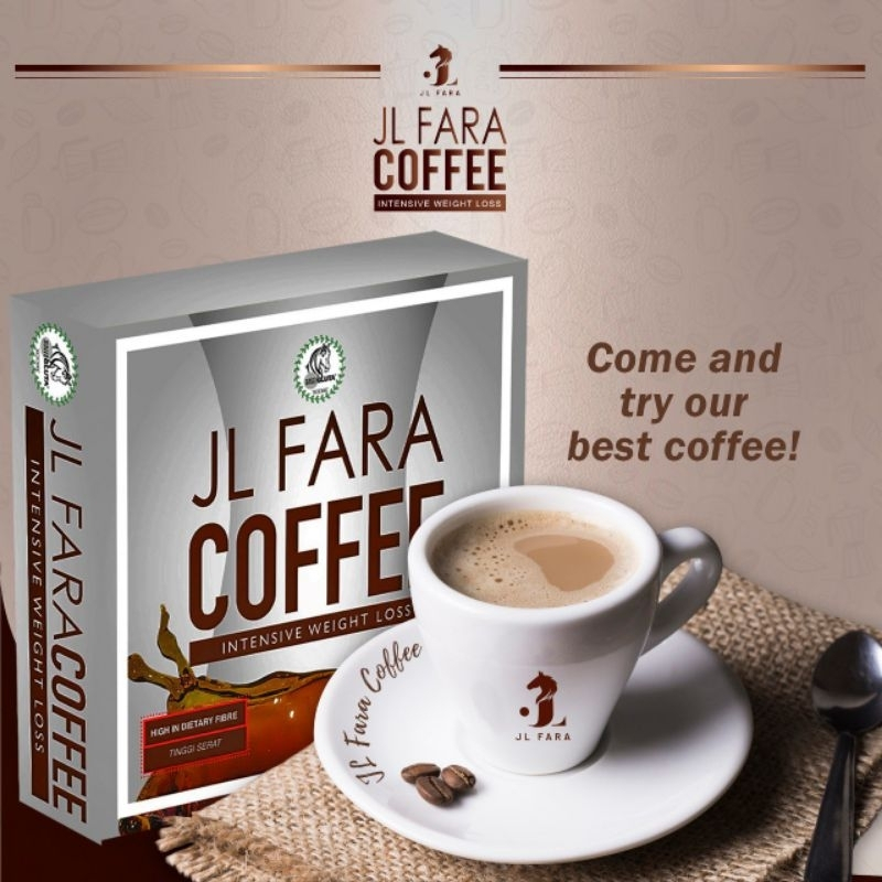

2 BOX (24 Sachet) JL FARA Coffee - Kopi Penurun Berat Badan 100% Original