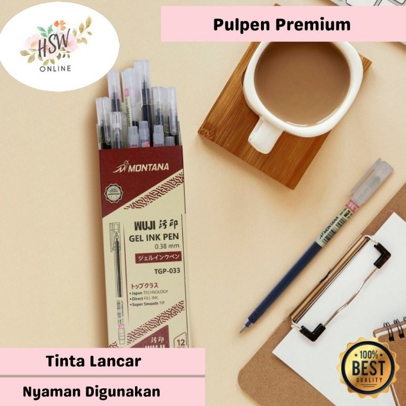

Pulpen Gel Premium Pena Tinta Cair Ballpoin Gel Ink Pen Alat Tulis Nyaman Digunakan