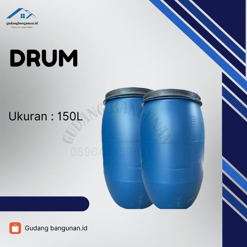 DRUM PLASTIK / TONG / TONG PLASTIK / TEMPAT SAMPAH / TONG SAMPAH  150L