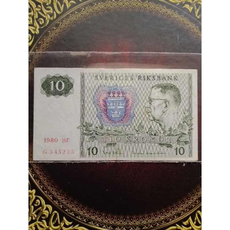 Uang Swedia 10 kronor vf