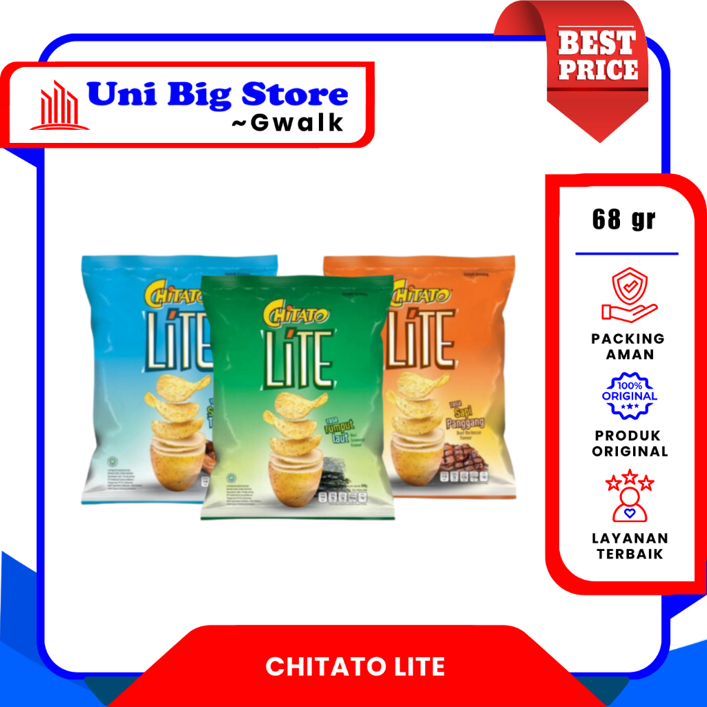 

CHITATO LITE SNACK RUMPUT LAUT - SALMON TERIYAKI - SAPI PANGGANG - 68 g