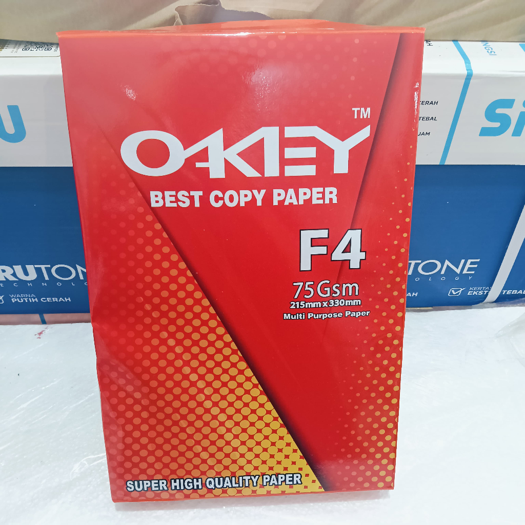 

1 RIM - HVS F4 FOLIO 75 GSM OKEY 500 LEMBAR