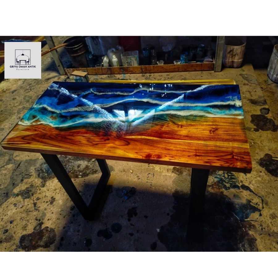 meja resin/meja terbaru/meja kayu/meja ruang tamu/meja lesehan/meja custom/meja resin/meja resin min