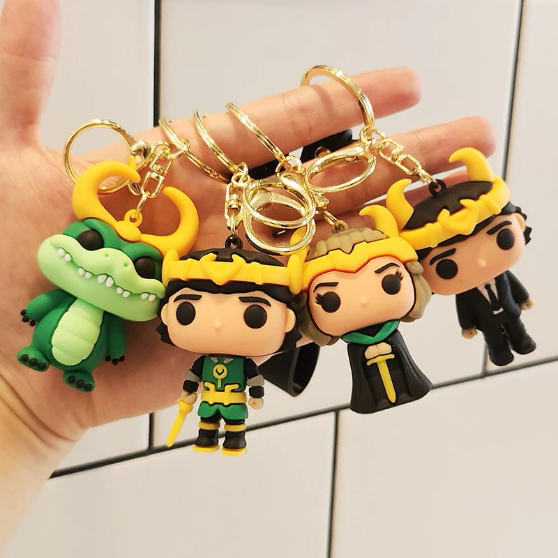 Gantungan Kunci Karakter LOKI Ganci Mobil Motor Keychain Bag School Scary Christmas Unik Kartun Hall