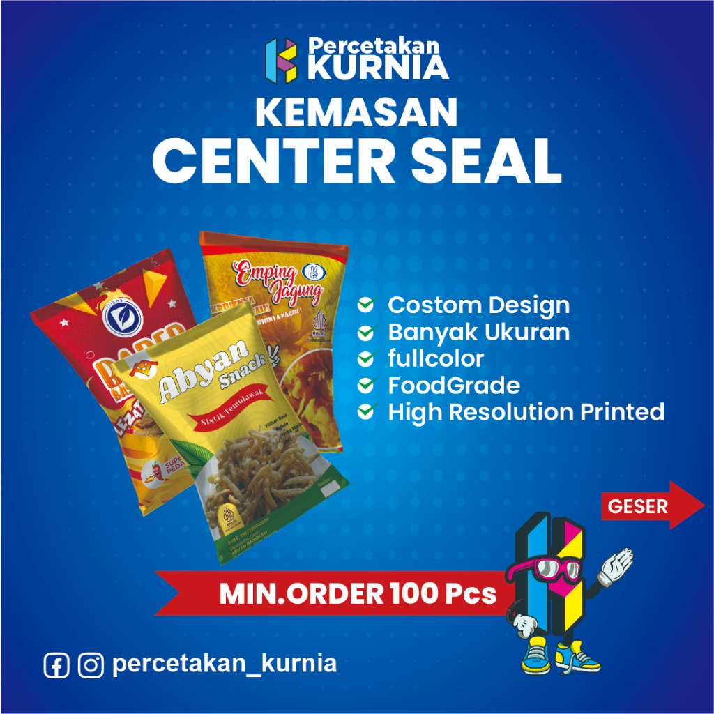 cetak kemasan center seal