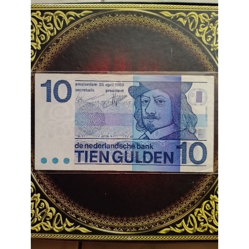 Uang Belanda 10 gulden 1968 vf