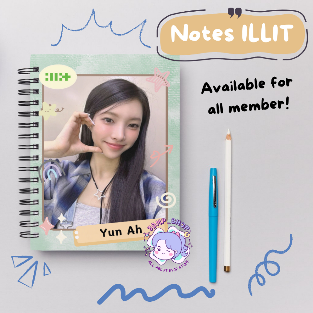

Notes Buku Tulis ILLIT Permember Yunah Iroha Minju Wonhee Moka