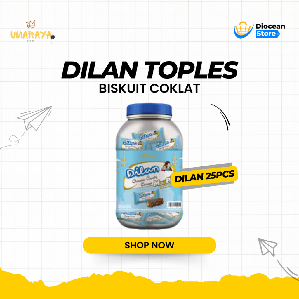 

Dilan Coklat Toples Isi 25pc Biskuit Lebaran