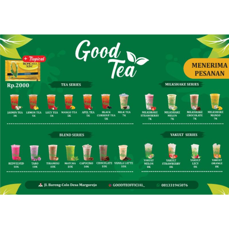 MENU MINUMAN | MENU MAKANAN (3 MENU)