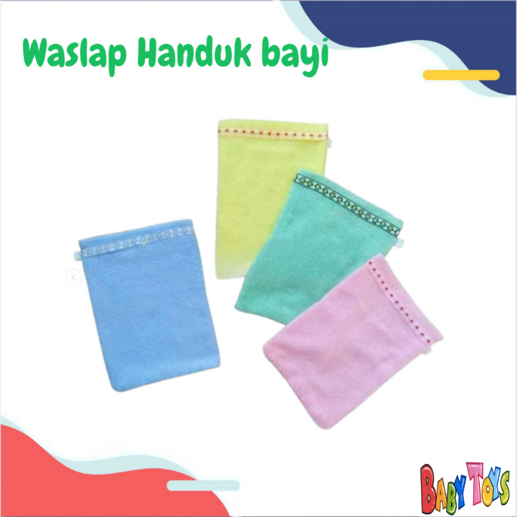 BabyToys Handuk Waslap Bayi / Waslap Bayi Lembut Halus / Washlap Bayi / Washlap