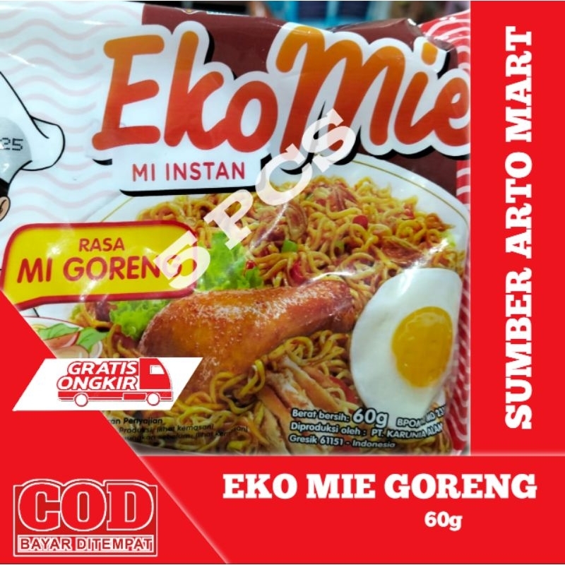 

mie instan mie goreng eko mie 5 pcs