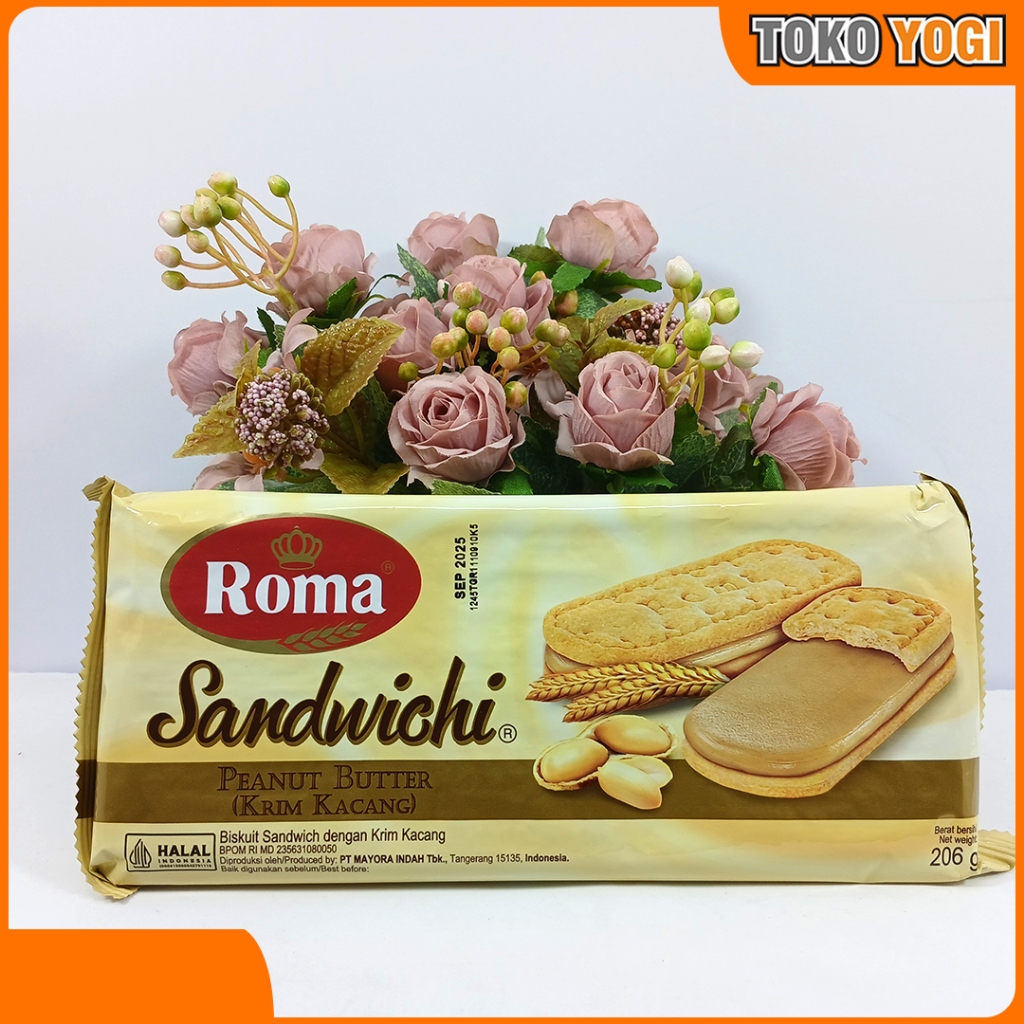 

ROMA SANDWICH PEANUT BUTTER 206g || KRIM KACANG