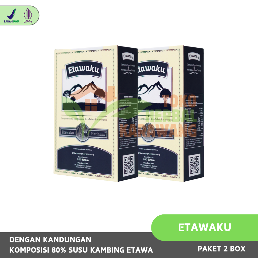 

PAKET 2 BOX Etawaku Platinum - Susu Kambing Etawa Krimer Bubuk Atasi Masalah Pernafasan