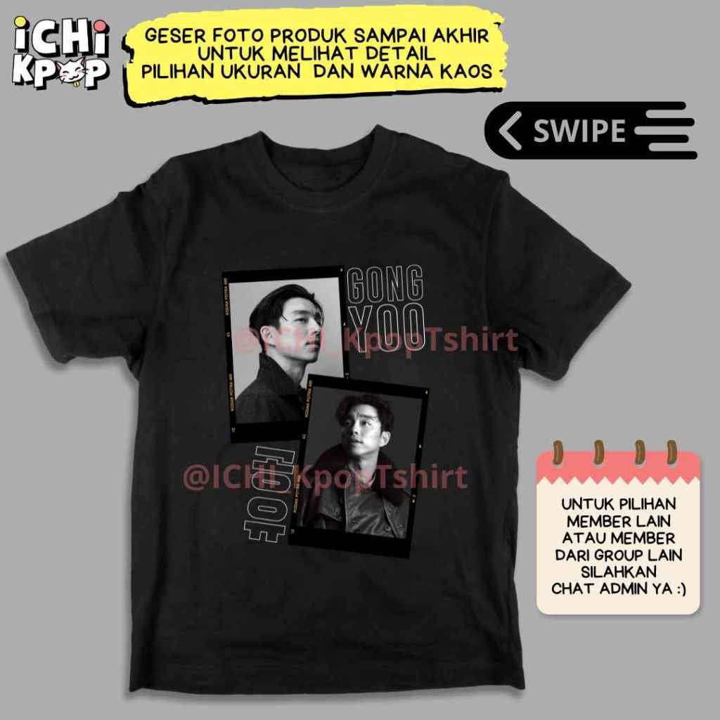 KAOS Gong Yoo korean actor aktor kdrama korean drama t-shirt