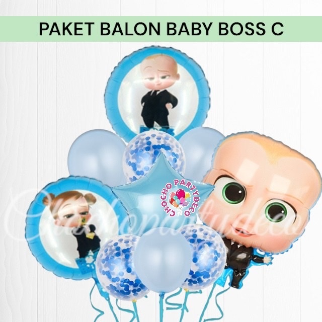 Paket Balon BABY BOSS C / Dekorasi Ulang Tahun Baby Boss