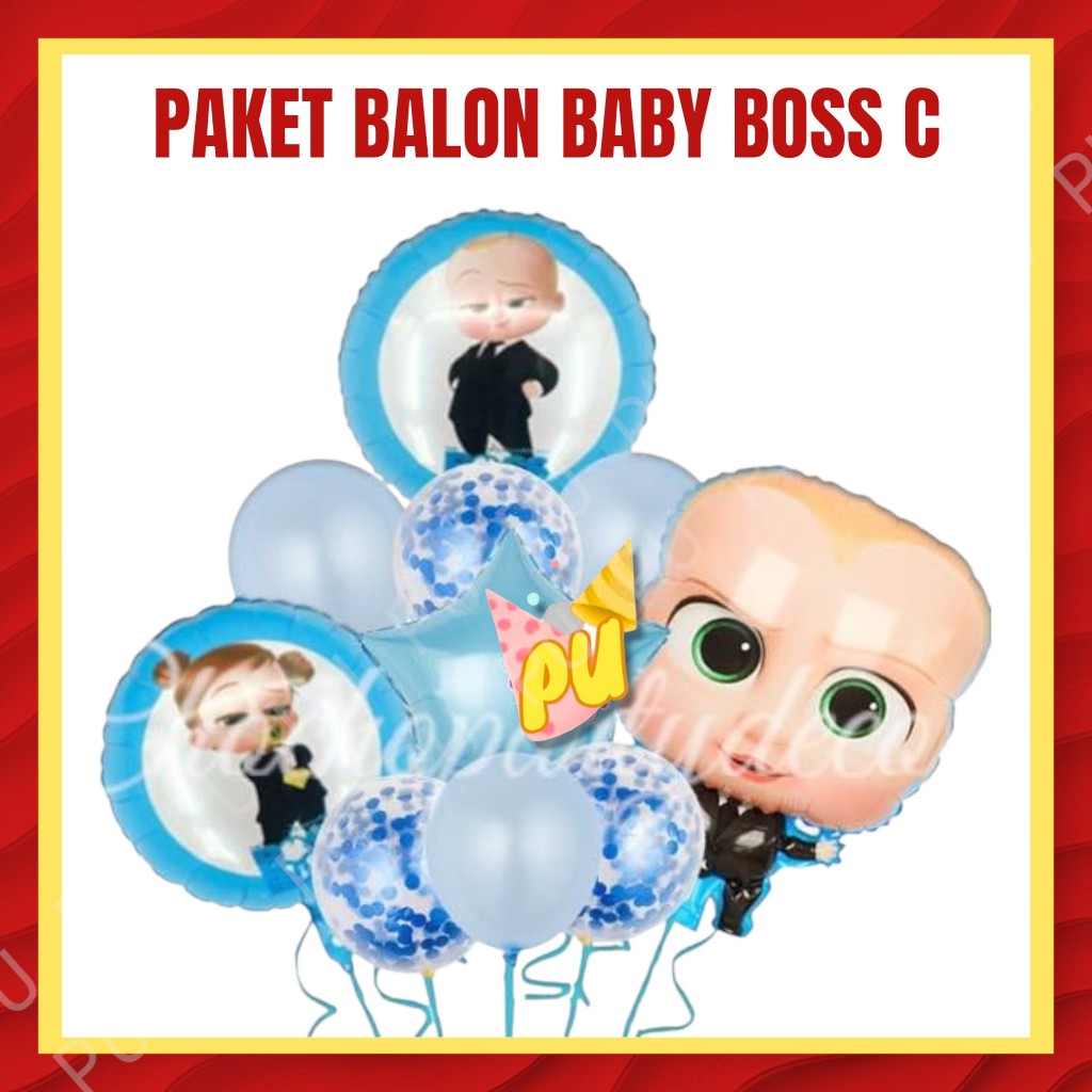 Paket Balon BABY BOSS C / Dekorasi Ulang Tahun Baby Boss