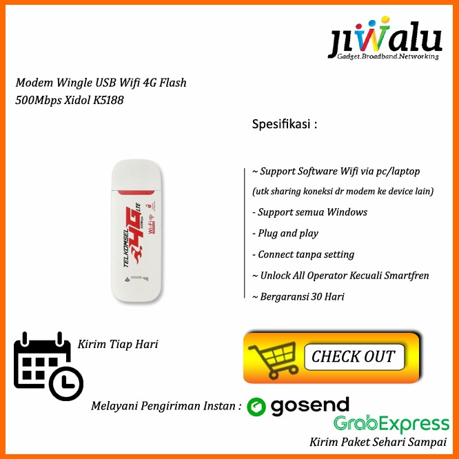 Modem Wingle USB Wifi 4G Flash 500Mbps Unlock All Operator