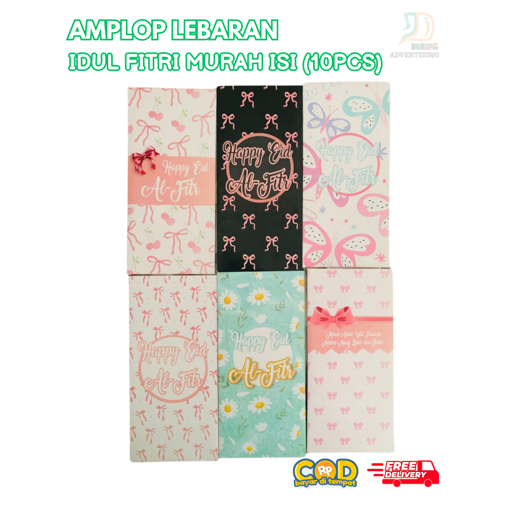 

AMPLOP LEBARAN IDUL FITRI PANJANG GLOSSY PREMIUM (ISI 10PCS) MURAH
