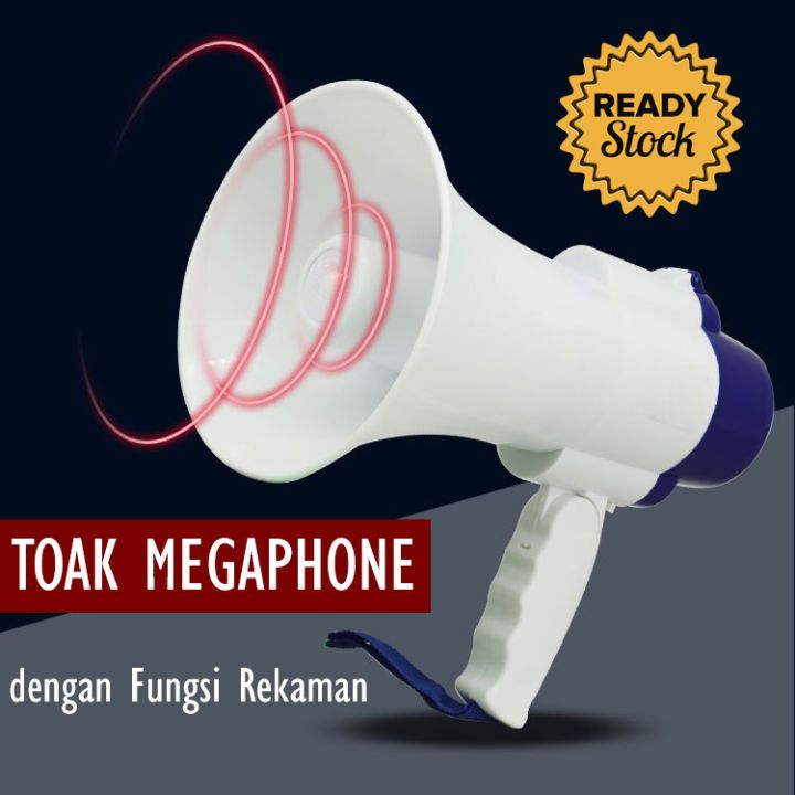 Toak Megaphone dengan Fungsi Rekaman Toa Mini Pengeras Suara Dagang Jualan Es Krim Tahu Bulat Roti D